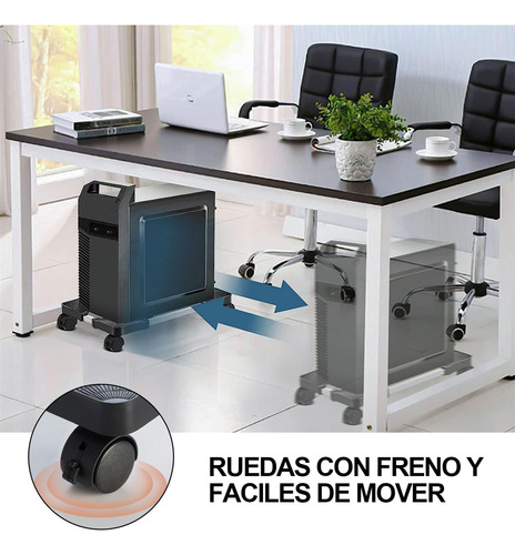 Base Para Cpu Suelo Piso Con Ruedas Giratorias Ajustable