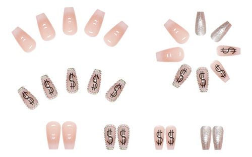 Uñas Postizas Pegamento De Uñas Postizas Decoradas Color Z608