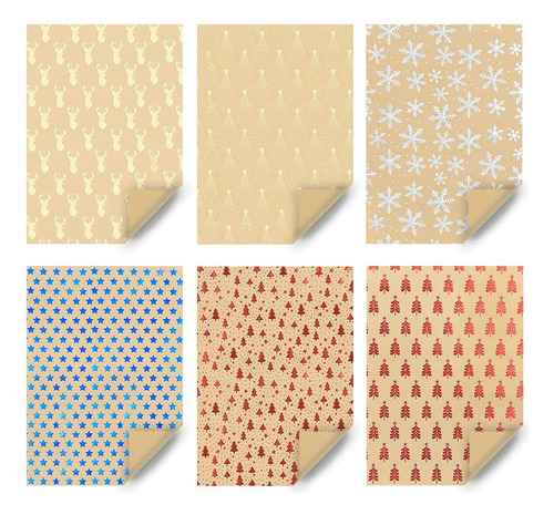 Papel De Regalo De Navidad, Papel Kraft Reciclable De Regalo