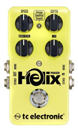 Pedal Tc Electronic Helix Phaser para guitarra y contrabajo, color negro