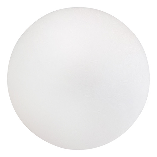 Assento Redondo Banqueta Estofados H02 Corino Branco 39 Cm