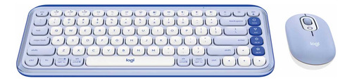 Teclado Logitech + Mouse Pop Icon Bluetooth Sp Copilot Lilac
