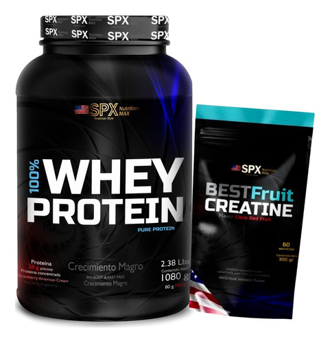 1k De Whey Protein Proteina Pure Protein+ 300g Creatina Spx