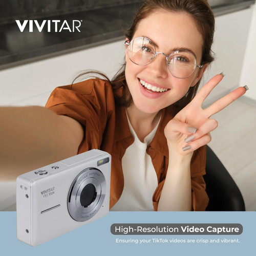 Camara Digital Vivitar Popnap Vec S124 44mp 16x Zoom Lcd 2.4 Blanco
