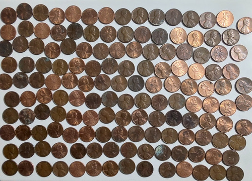 145 Monedas Estados Unidos 1 Cent Lincoln Varios Años 