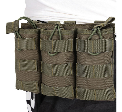 Bolsa Militar Triple Open Top Magazine Molle Para Chaleco