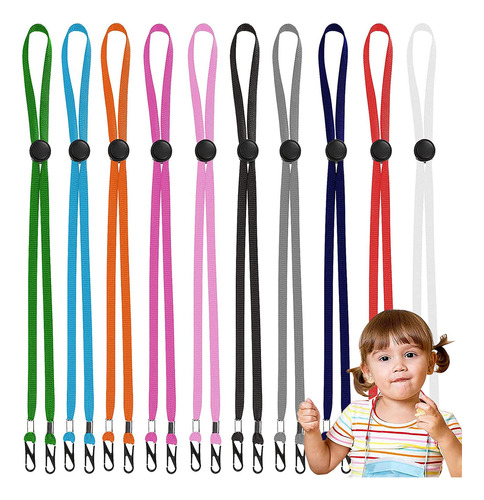 Cordon Para Mascara Niño 10 Unidad Multicolor Longitud Clips