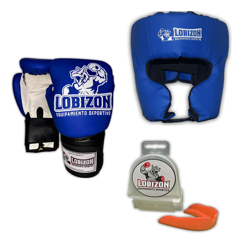 Protector Bucal + Guantes + Cabezal Protecciones Sparring 