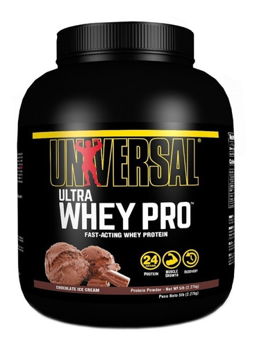Suplemento en polvo Universal Nutrition  Ultra Whey Pro proteínas sabor helado de chocolate en pote de 2.2kg