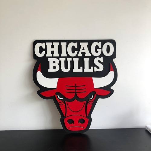 Cuadro Chicago Bulls / 50x50cm / Pintura Acrilica Y Barniz