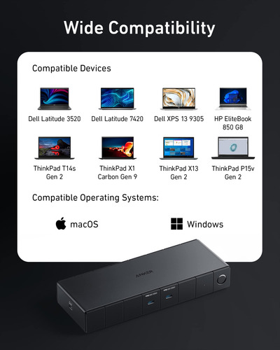 Estação De Ancoragem Thunderbolt Anker 778 12 Em 1 40 Gbps 1