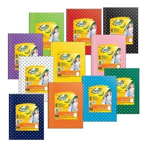 Cuaderno Exito1 Forrado Lunares X48hojas