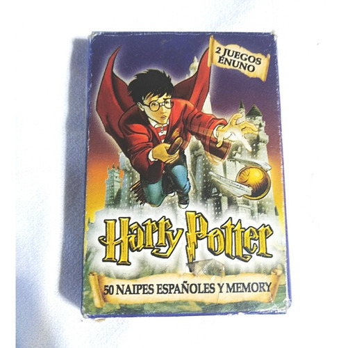 Harry Potter Mazo De Cartas Españolas Y Juego De Memoria2en1