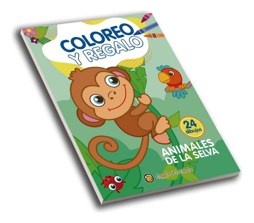 Coloreo Y Regalo Animales De La Selva: Similar Al Titulo, De Guadal. Similar Al Titulo, Vol. Similar Al Titulo. Editorial El Gato De Hojalata, Tapa Blanda, Edición Similar Al Titulo En Español, 1111