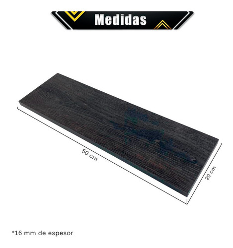 Imagen 4 de 10 de Set 6 Repisas Flotantes Modernas Minimalistas Melamina 50x20