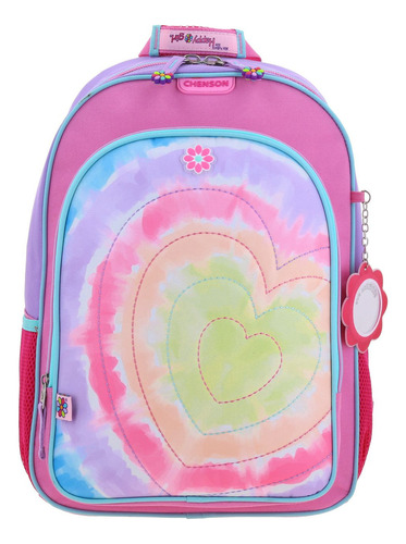 Mochila Happy Girl Lili Primaria Backpack Hg66213-p Color Multicolor Diseño De La Tela Corazón