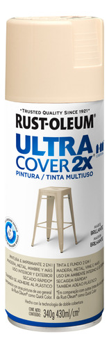 Pintura Aerosol Ultra Cover 2x Marfil Brillante 340gr Rust O