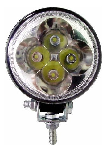 Farol De Trabalho Redondo Com Leds 16w 9v A 48v Dni 4183