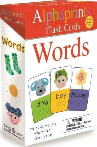 Alphaprints: Wipe Clean Flash Cards Words, De Roger Priddy. Editorial Priddy Books En Inglés