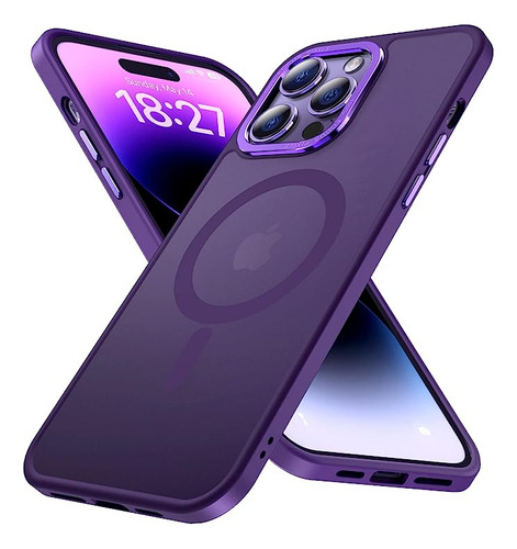 Funda Kisen Magnetica Para iPhone 14 Pro (violeta)