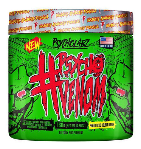 Pré-treino Psycho Venom Double Lemon Psycholabz 150g