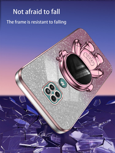 Bling Silicona Funda Case For Moto + Astronauta Soport