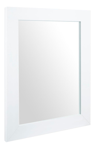 Espejo De Pared Rectangular Decorativo 30 X 40 Cm Blanco