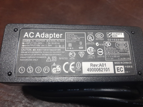 Cargador Netbook Acer One Zg5 D250 D257 19v 1.58a Compatible