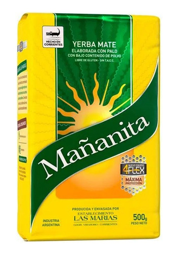 Yerba Mate Mañanita 4flex X 500g