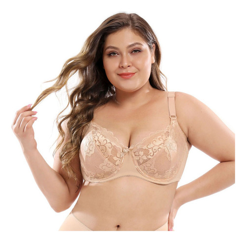 Sujetador Sexy De Encaje Mujer, Talla Grande, Ropa Interior