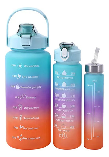 Botellas Motivadoras De Colores, 500 Ml, 900 Ml Y 2lts