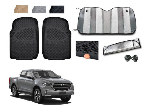 Par Tapetes Gruesos + Sombra Mazda Bt-50 2024 A 2026 2027 Negro