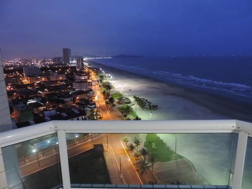 Imagem 3 de 12 de Lindo Apartamento De Frente Para O Mar Com Varanda Gourmet