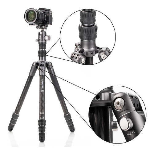 Tripé Benro Fbat24c Fibra De Carbono Com Cabeça Vx25 - 15kg