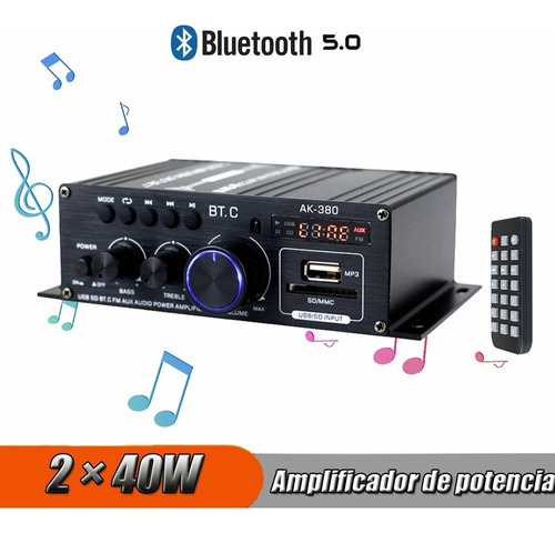 Ak380 Mini Amplificador De Potencia De Audio/bocina Casero/