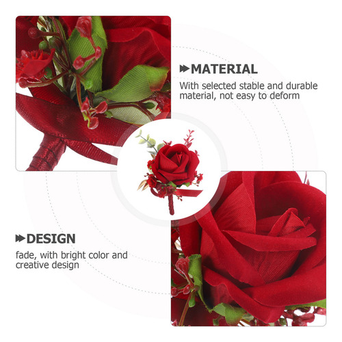 Ramillete De Boda Artificial Con Forma De Ojales Rosas Para