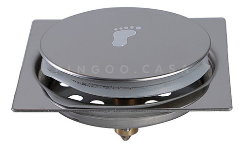Ralo Inteligente Click Banheiro 10x10 Cm Inox Veda Cheiro