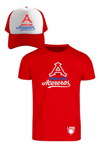 Kit De Playera + Gorra Sublimada Modelo Acereros De Monclova