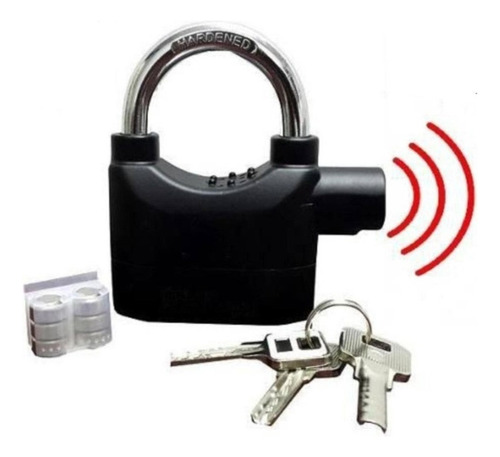 Candado Con Alarma Con Llaves La Hulla 110db