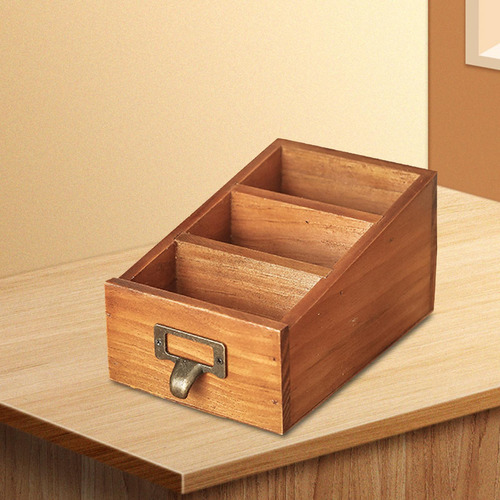 Organizador De Escritorio De Madera, Suministros De Oficina