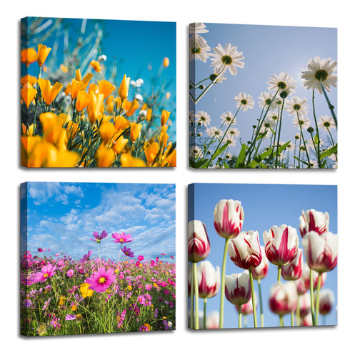 Dgbtcart Arte De Pared De Flores, Lienzo Floral, Impresiones