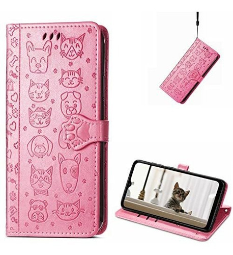 Funda Para Tcl 30 Se /305/306 Mg Mascotas Cuero Rosa