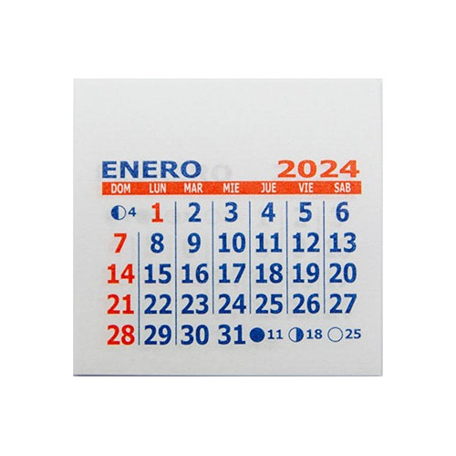 Almanaque Calendario 5x5 Mignon X1000u