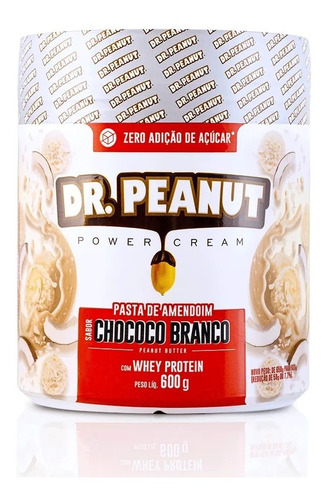Dr. Peanut Sabor Chococo Branco Em Pote De 600g