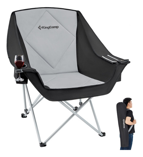 Kingcamp Asiento Acolchado Plegable Para Acampar De Gran Tam