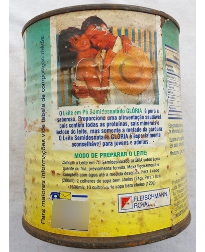 Lata Antiga Leite Em Pó Gloria 300g - Rótulo Papel - A52 (Usado)