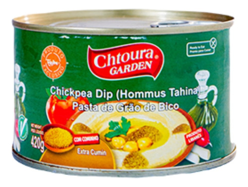 Hommus Pasta De Grão De Bico Com Cominho 420g Chtoura Garden