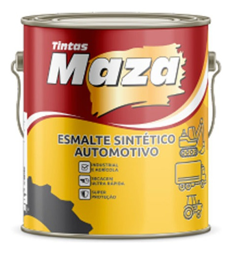 Esmalte Sintético Industrial Maza, 3,6l Cor Cinza Escuro N 3.5