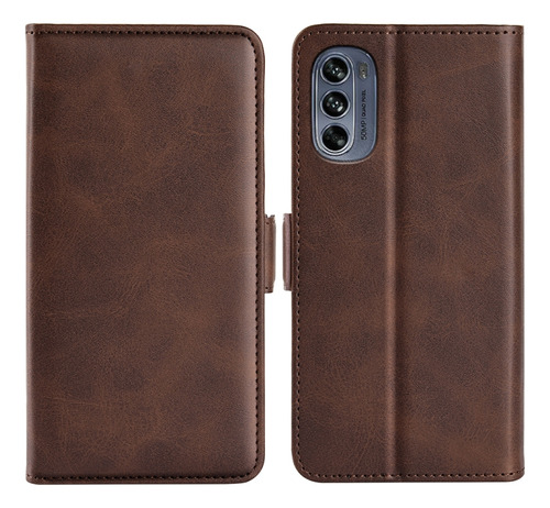 Funda De Cuero Magnética De Doble Cara Para Motorola G62 5g