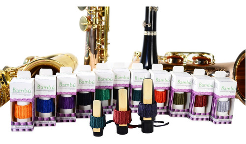 Imagen 1 de 5 de Abrazadera Bambu De Hilo Para Clarinete Sib / La